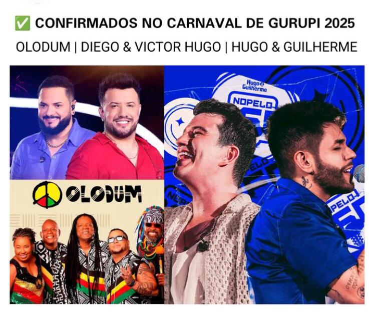 EXCLUSIVO! CARNAVAL DE GURUPI 2025: SÃO CONFIRMADOS OS NOMES QUE VÃO SACUDIR A FESTA!